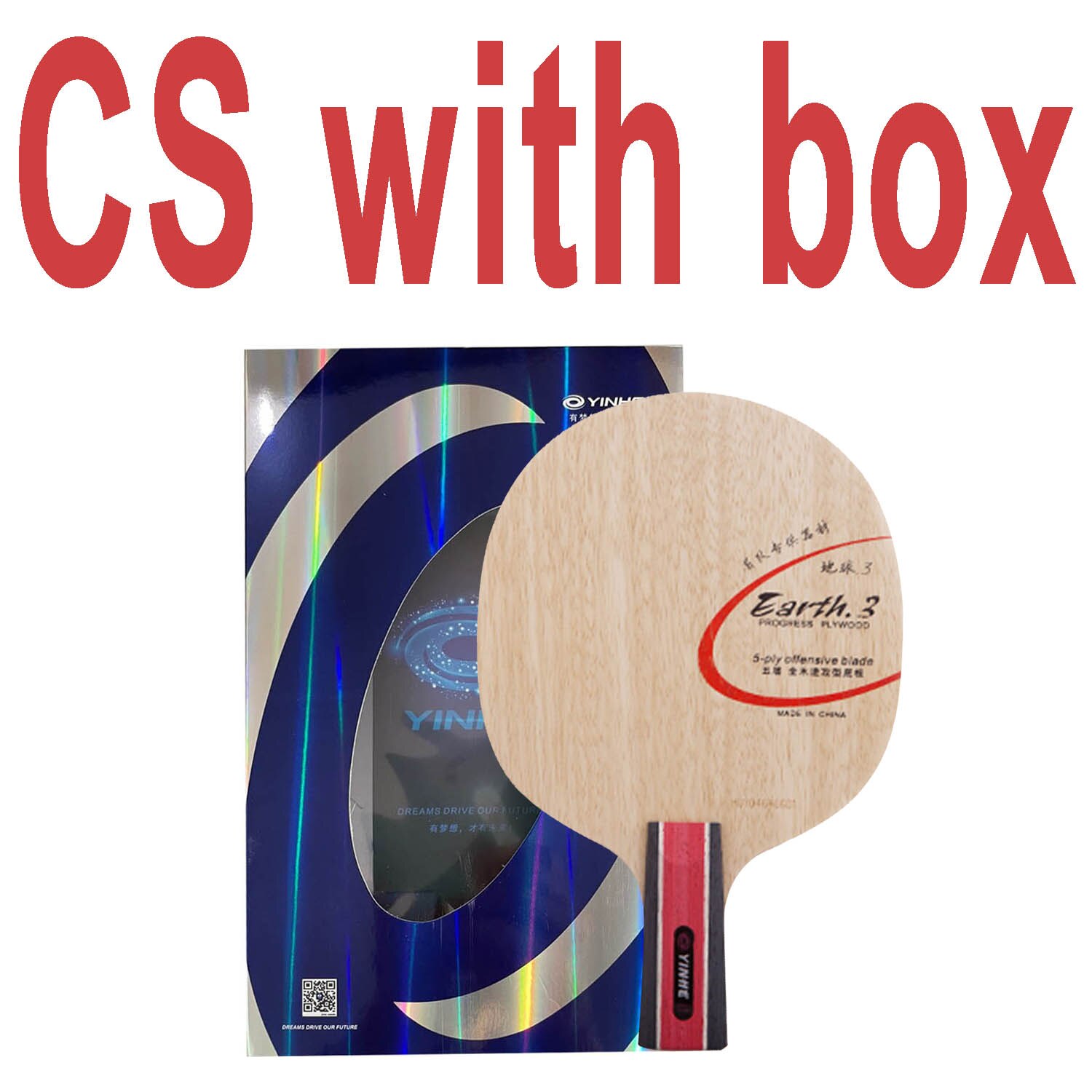 Milky Way Galaxy YINHE Earth.3 E-3 E3 E 3 table tennis pingpong blade: CS with box