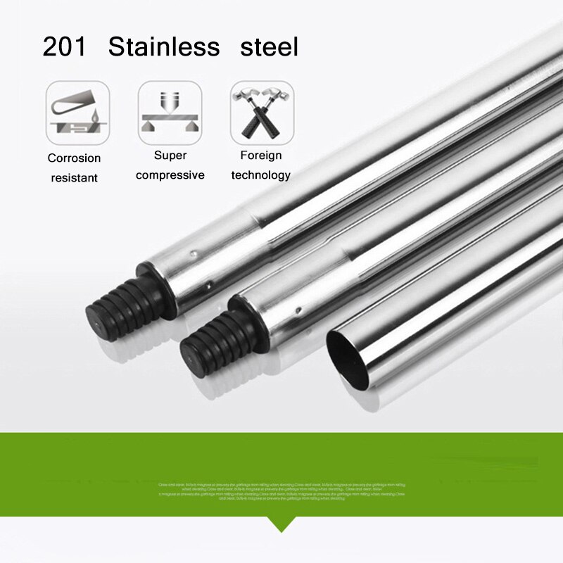 Stainless Steel Sweeper Push Type Hand Push Magic Broom Dust Handle Household Cleaning Package Hand Push Sweeping Mop