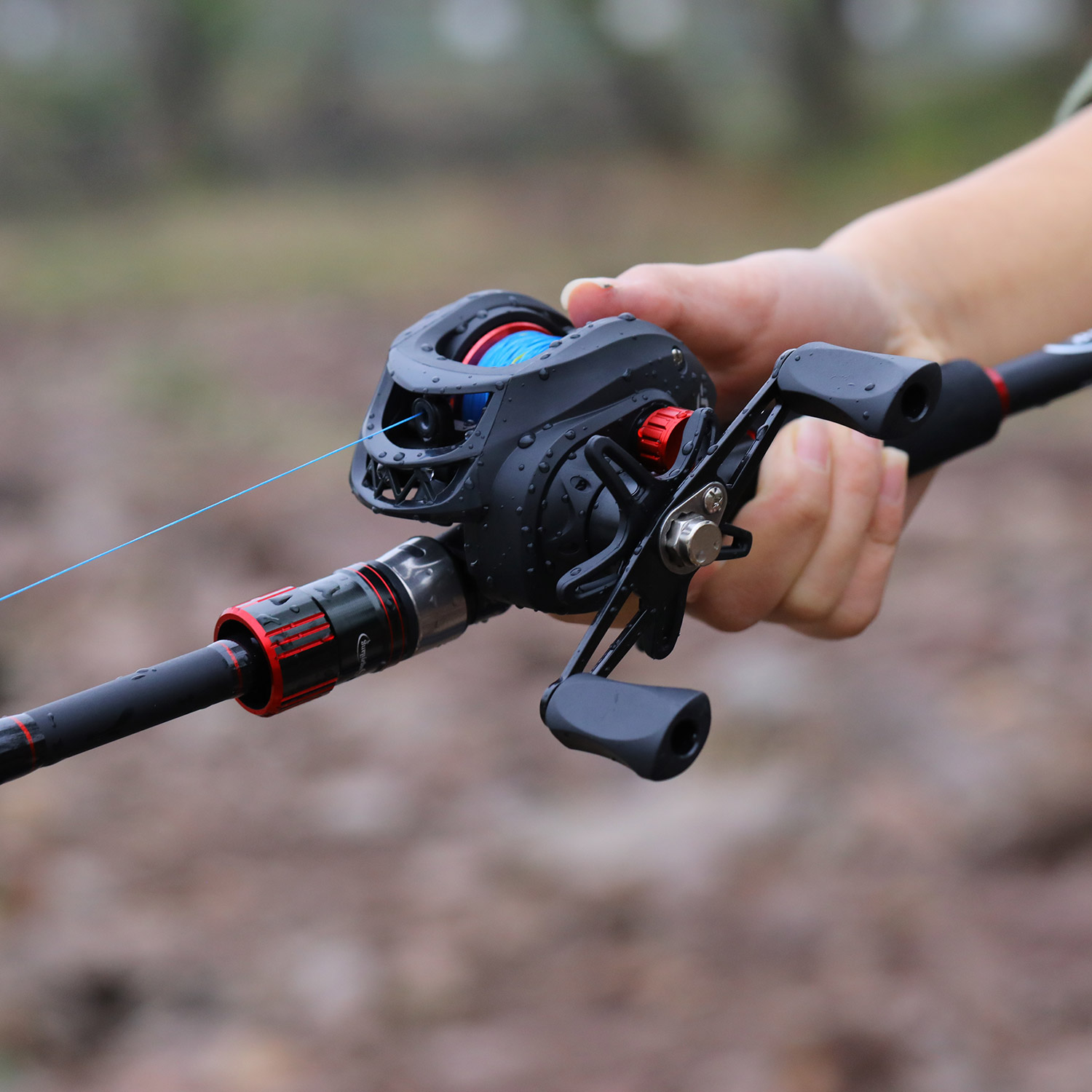 Sougayilang 1.8-2.4m Casting Fishing Combo Telescopic Fishing Rod and 7.2:1 High Speed Fishing Reel with 150M Line Pesca