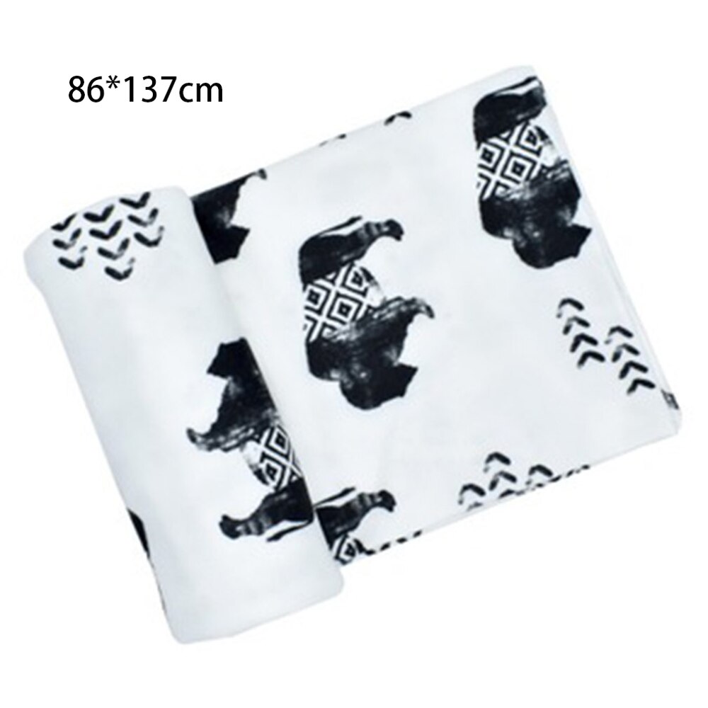 Gloednieuwe Peuter Aquarel Afdrukken Donzig Bloemen Dot Baby Deken Inbakeren Slaapzak Wrap Multifunctionele Wrap Doek: Buffalo86cm