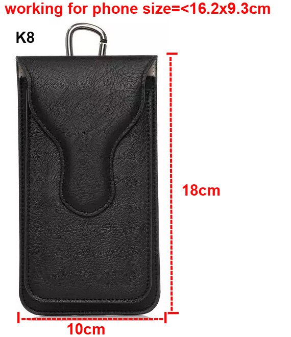 Dual Pouch Hook Loop Waist Belt Leather Phone Case For Asus ROG Phone,Zenfone Max Pro M1 M2 ZB601KL,Zenfone 5 5Z 4 Max Pro 3 5 6: K8