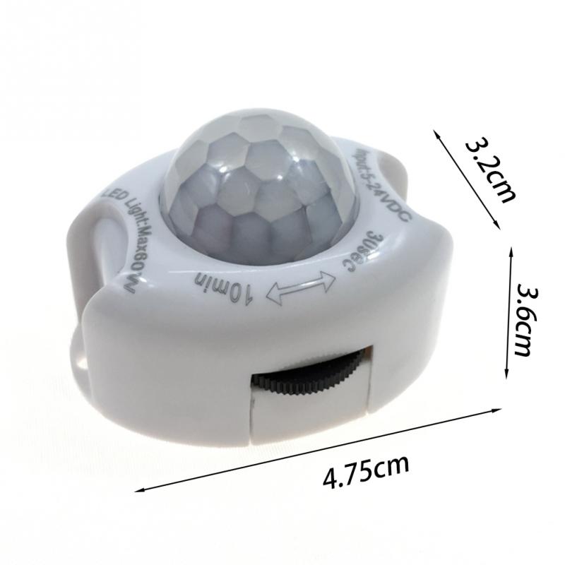 Dc5-24v led lys automatisk tænd/sluk infrarød kropsstrimmel pir led lampe hjemme soveværelse intelligent bevægelsessensor timerkontakt