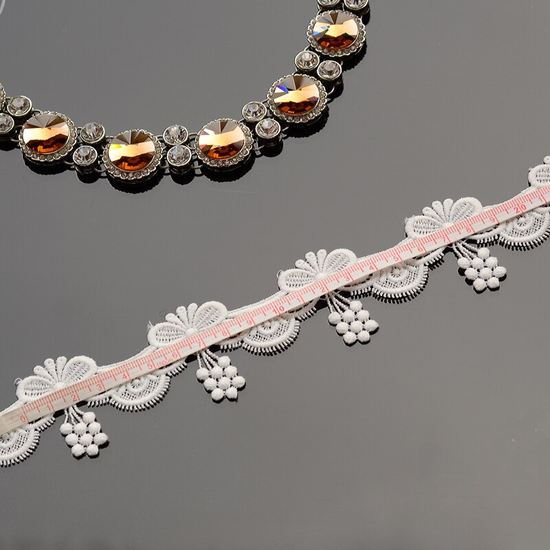 1 Yard Vintage Butterfly Lace Embroidered Lace Edge Trim Ribbon Applique DIY Sewing Craft Crochet Fabric Edging Trimmings Dress