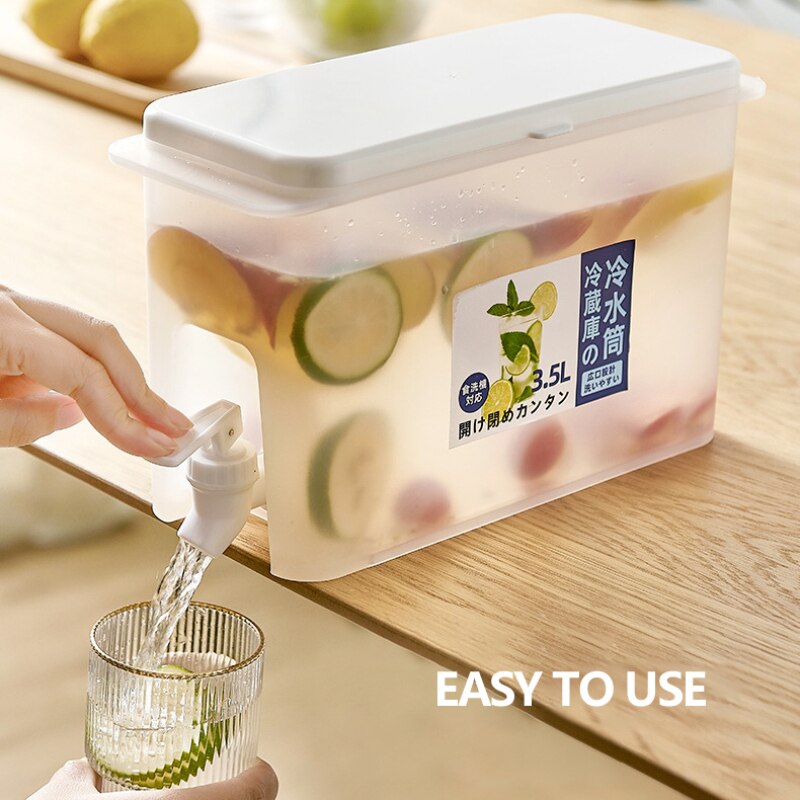 3500ml Water Jug With Tap Cold Kettle Kitchen Lemonade Jug Drinkware Container Cold Water Bottle For Kitchen