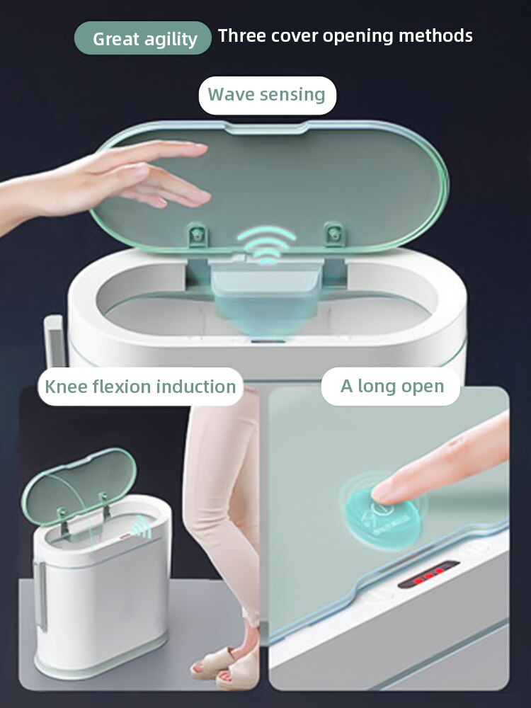 Joybos Smart Trash Can Sensor Automatic Wastebin Narrow Basket With Lid Electronic Smart bucket Dustbin Recycling for Bathroom