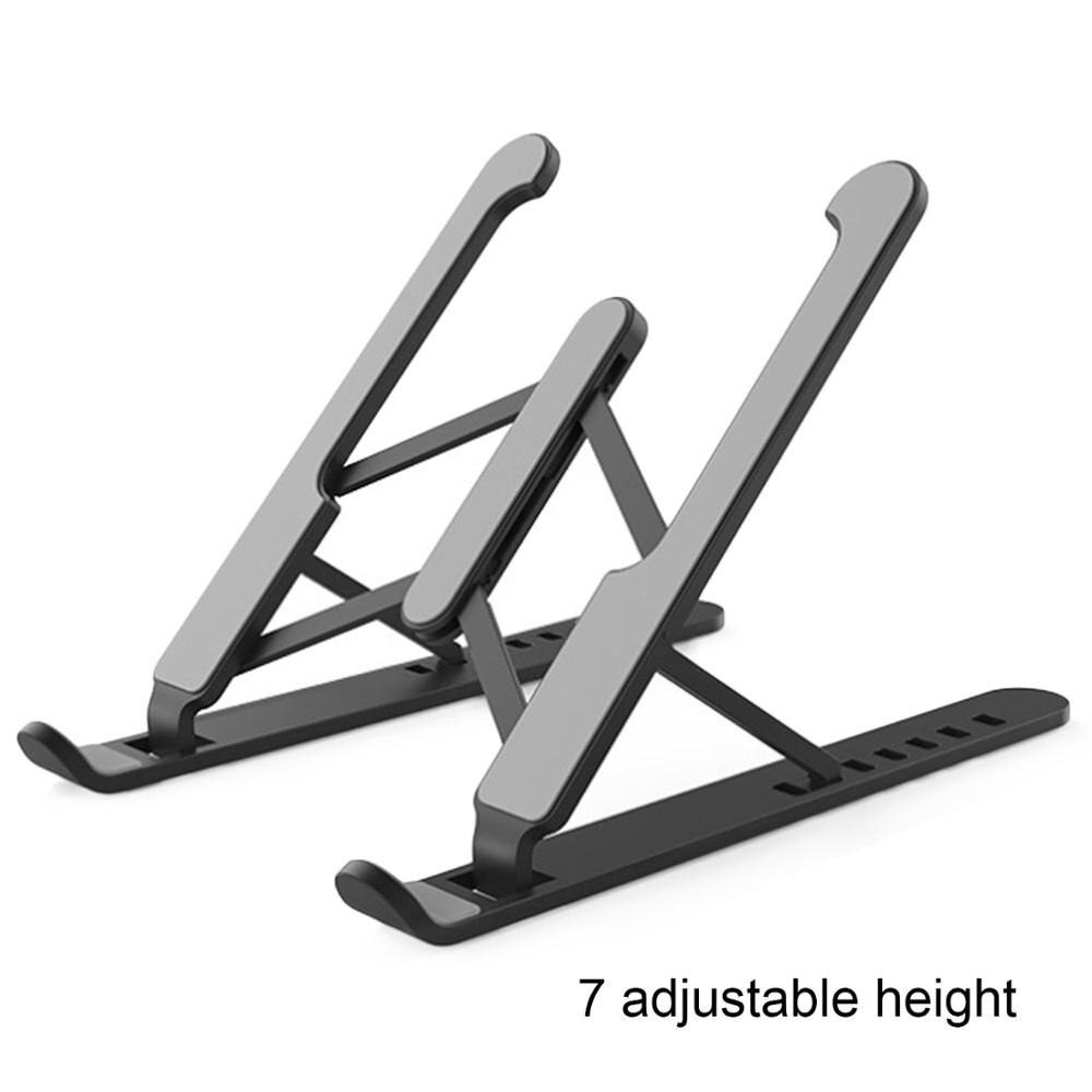 Besegad Adjustable Tablet Laptop Support Stand Bracket Holder for Apple Macbook Mac Book Pro Air 13 14 15.6inch Lenovo Dell iPad: Style C Black