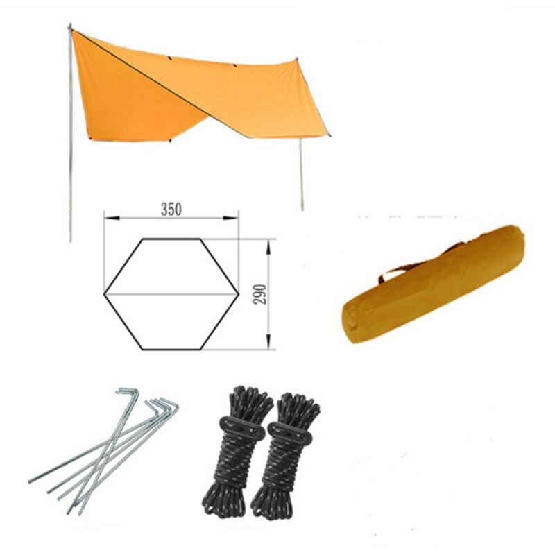 Multifunctional Hexagonal Canopy Waterproof Sunscreen Beach Pergola Shade Tent Suitable for Outdoor Garden Party