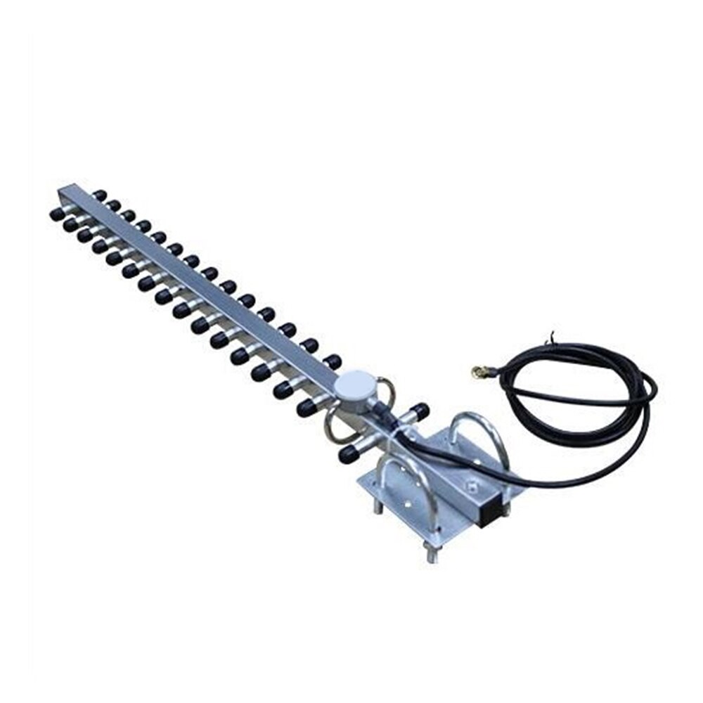 KIMISS Antenna Yagi 2.4GHz 25dbi Ad Alto Guadagno – Direzionale 16 Elementi, Connettore RP-SMA Placcato Oro, Cavo 1.5m, Lega Alluminio - 2