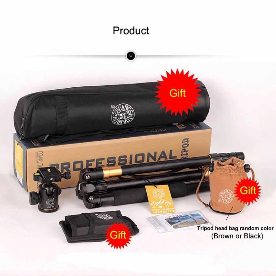 QZSD-trípode Q999, monopié desmontable, cabeza de bola, aleación de aluminio y magnesio, fotográfico, para cámara DSLR