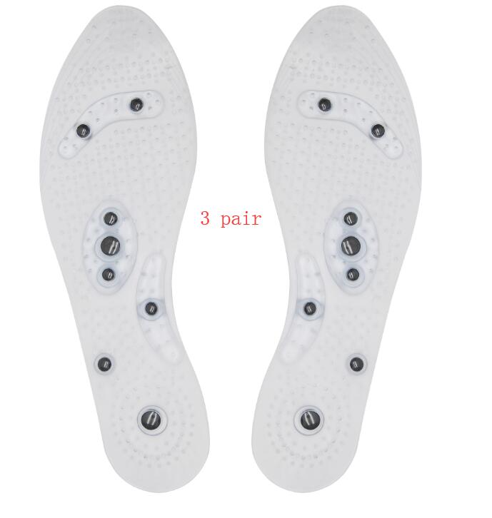 1 paar 3 paar schoengel inlegzolen voeten magnetische therapie comfort pads voetverzorging ontspanning voetmassage apparaat gewichtsverlies mannen vrouwen: 3 paar