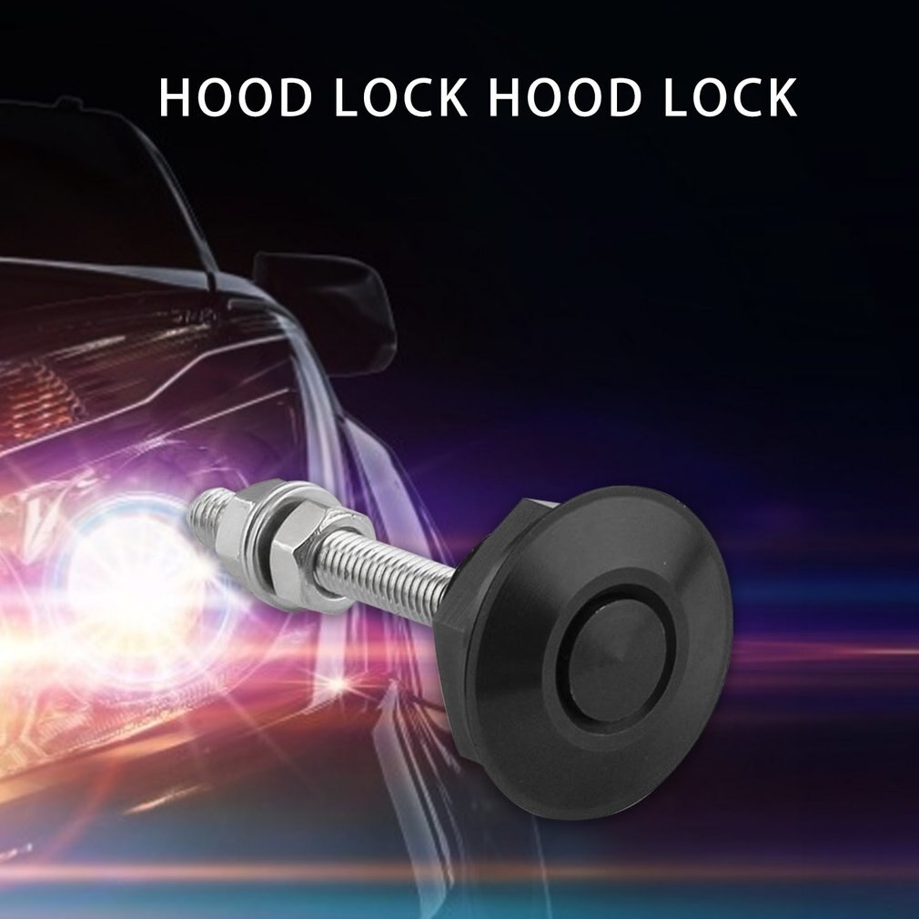 1 Set Universal Car Latches Push Button Latch Quick Release Mini Hood Car Lock Retainer Set Quick Release Hood Bumper Latch
