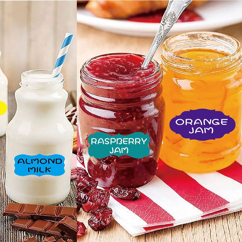 200Pcs Potten Voor Kruiden Voor Thuis Sticker Uitwisbare Waterdichte Beweegbare Blikjes Kleur Pvc Fles Schoolbord Stickers Voor Keuken Conv D