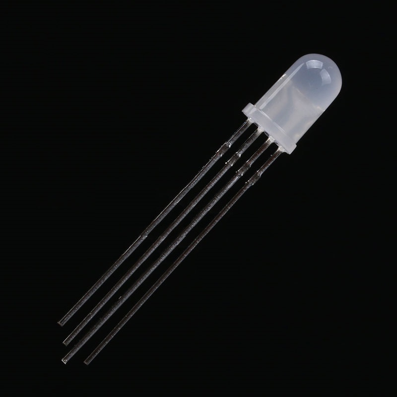 50 pièces multicolore 4pin 5mm RGB Diode LED lampe lumière diffuse tricolore ronde commune Anode LED 5mm Diode électroluminescente multicolore