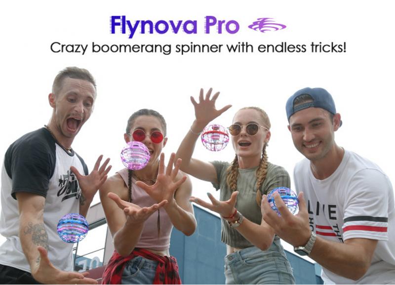 Boomerang-Spinner con trucos sin fin, juguete volador con luz Rgb, OVNI, Drones operados a mano, de Navidad, juguete para niños y adultos