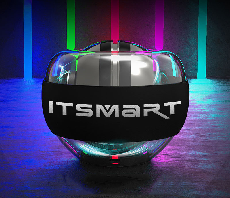 Muscle Power Ball Self-start Wrist Ball Trainer Relax Gyroscope Power Ball Gyro Arm Exerciser Strengthener Fitness Equipments: Five-color lights