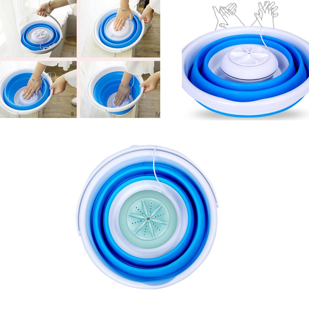 Mini Laundry Machine Folding Washing Machine Personal Rotating Ultrasonic Turbines