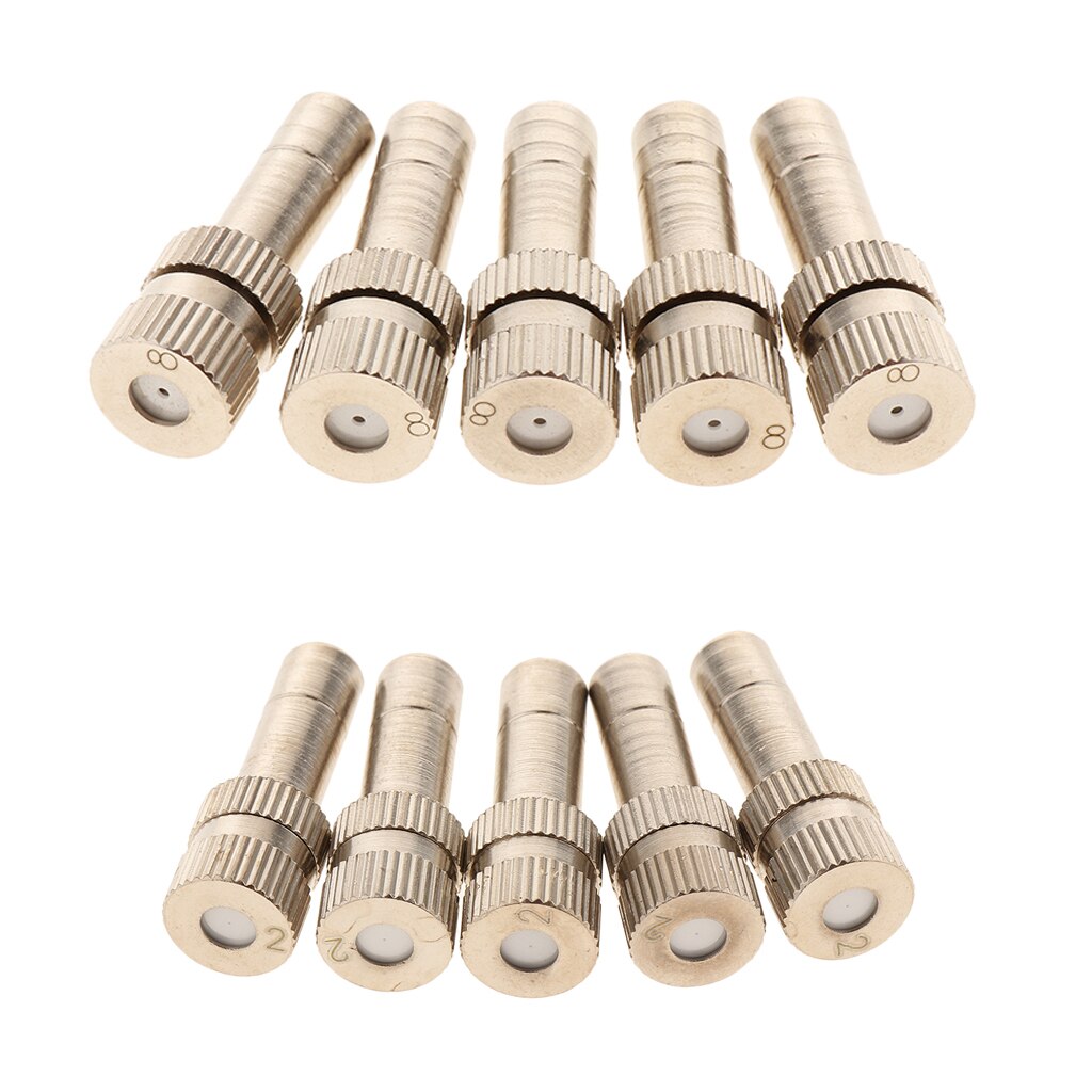 10 x Low Pressure Misting Nozzles Garden Water Irrigation Sprinkler Fittings
