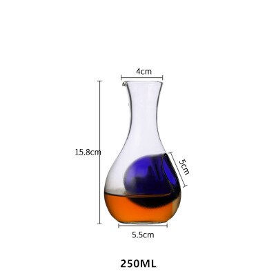 Japansk kristall sake glas iskanna hamster boet vin behållare kylrum vin pourers karaff set vinflaska tummehål: Blåvinkruka 250ml