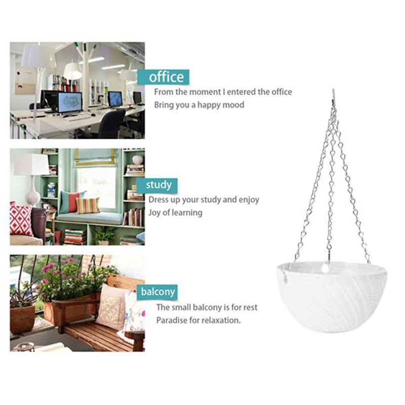 JNCH 5pz Vasi Portavasi Portafiori Da Appendere Con Gancio Vintage Metallo Fioriera Sospesa Decorativo Decorazione Giardino Balcone Casa - Foto 4