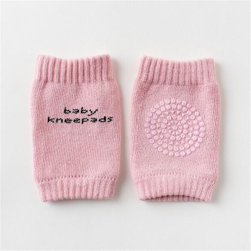 1 paar Baby Kniebeschermers Been Protector Anti Slip Kruipen Accessoire Baby been Knieën Protector Warmer Baby Kruipen Beenwarmers: Pink