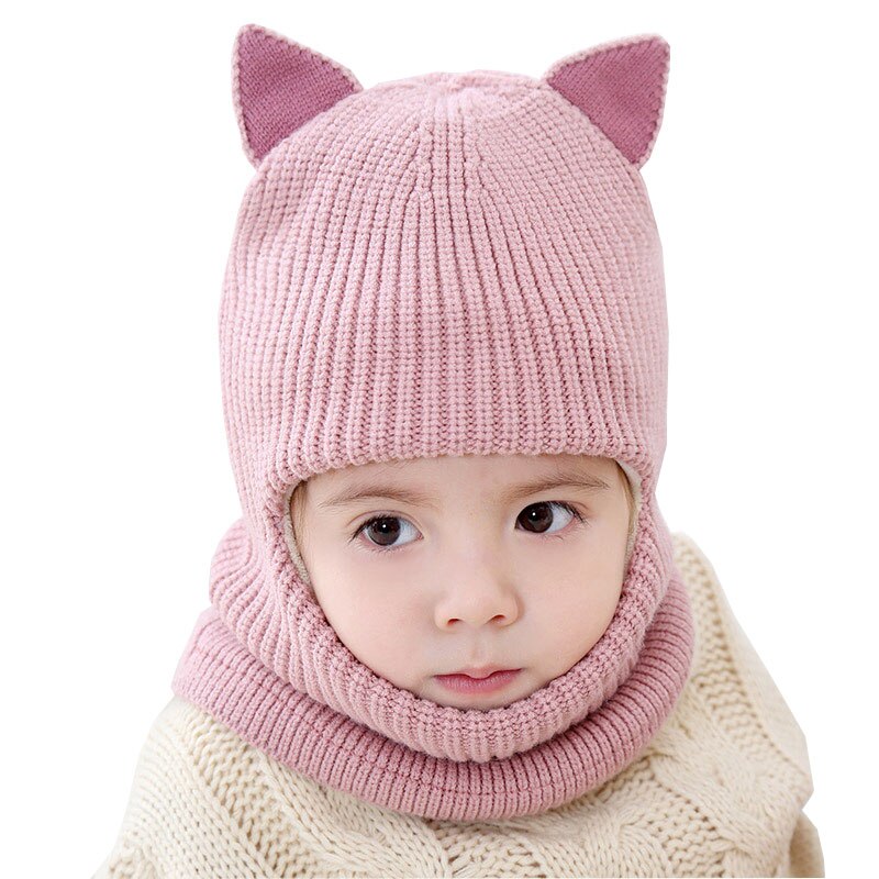 baby meisje winter muts warm en fluwelen Mutsen Gebreide Cap Kids Balaclava Masker Hoeden Meisjes Jongens Gebreide Hoeden Meisje jongen Bonnet Kids Hoeden & Caps