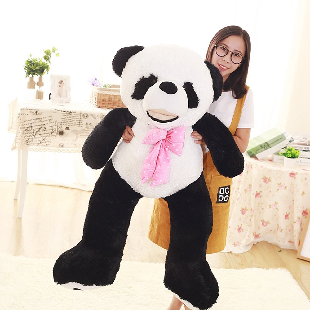 100-260cm macio panda gigante chinês pele panda brinquedo grande animais panda casaco para crianças dia dos namorados presente animal panda casacos