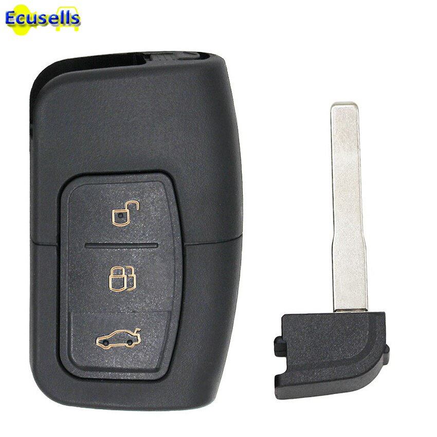 Smart Remote Key Shell Case Fob 3 Knop Voor Ford Focus Mondeo Galaxy Kuga S-Max C-MAX