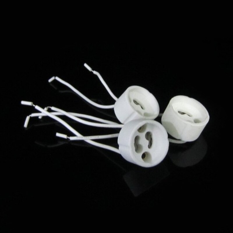 10Pcs GU10 Keramische Socket Houder Lamp Halogeen Lamp Wire Connector Fitting Base