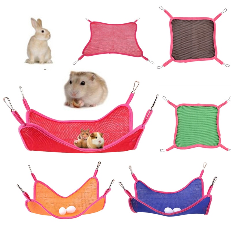Mały hamak dla zwierzęcia domowego huśtawka Hamster szynszyla hamak małe wiszące łóżko dla zwierząt domowych oddychająca huśtawka na letnie zaopatrzenie dla zwierząt domowych