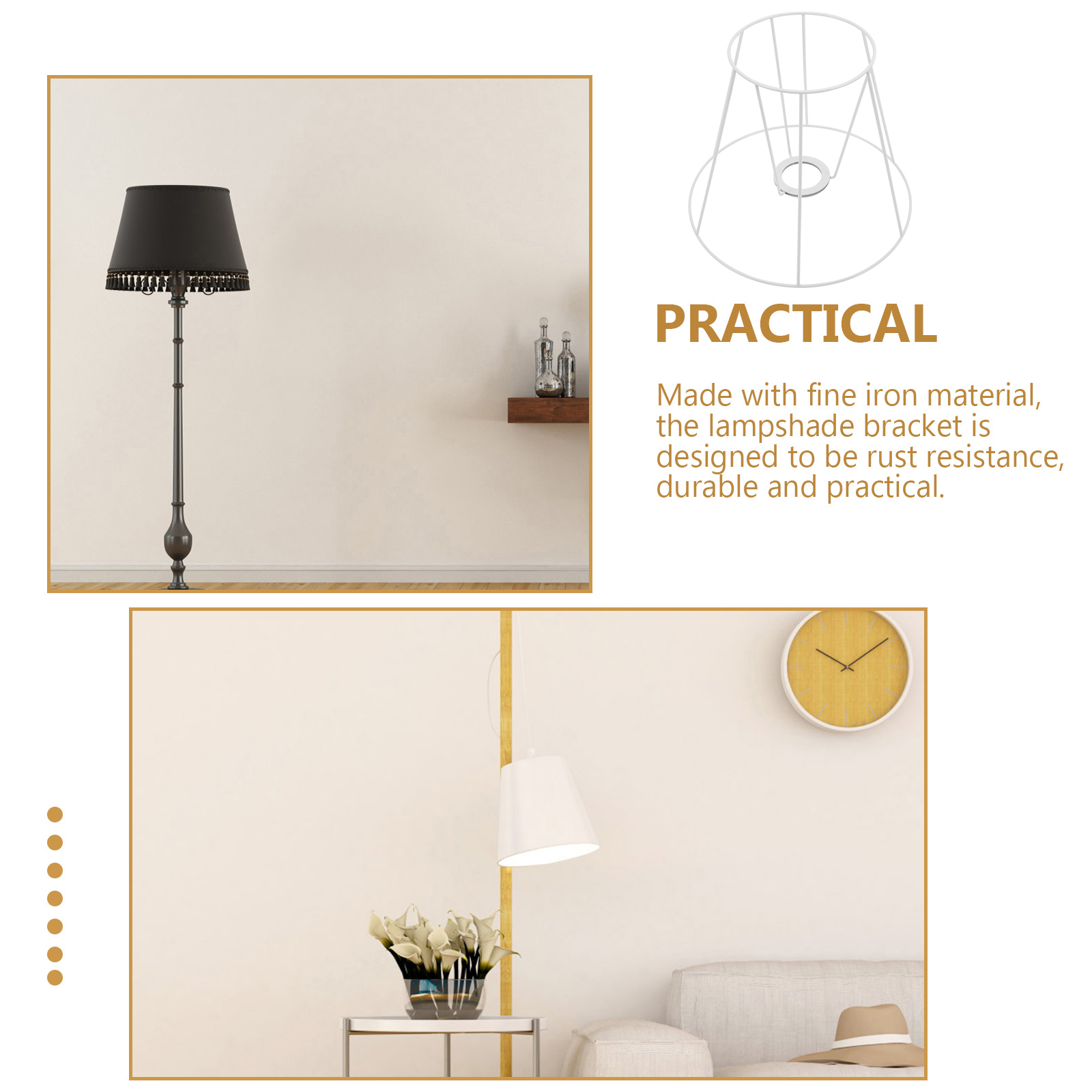 Table Lamp Shade Frame E27 Socket Wire Lamp Shade For Chandelier Desk Lamp