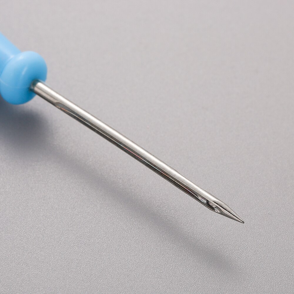 1 Stalen Stitcher Naaien Priem Zakken Gat Haak Diy Handgemaakte Lederen Craft Tool Plastic Handvat Kegel Naald Schoen Reparatie Naald