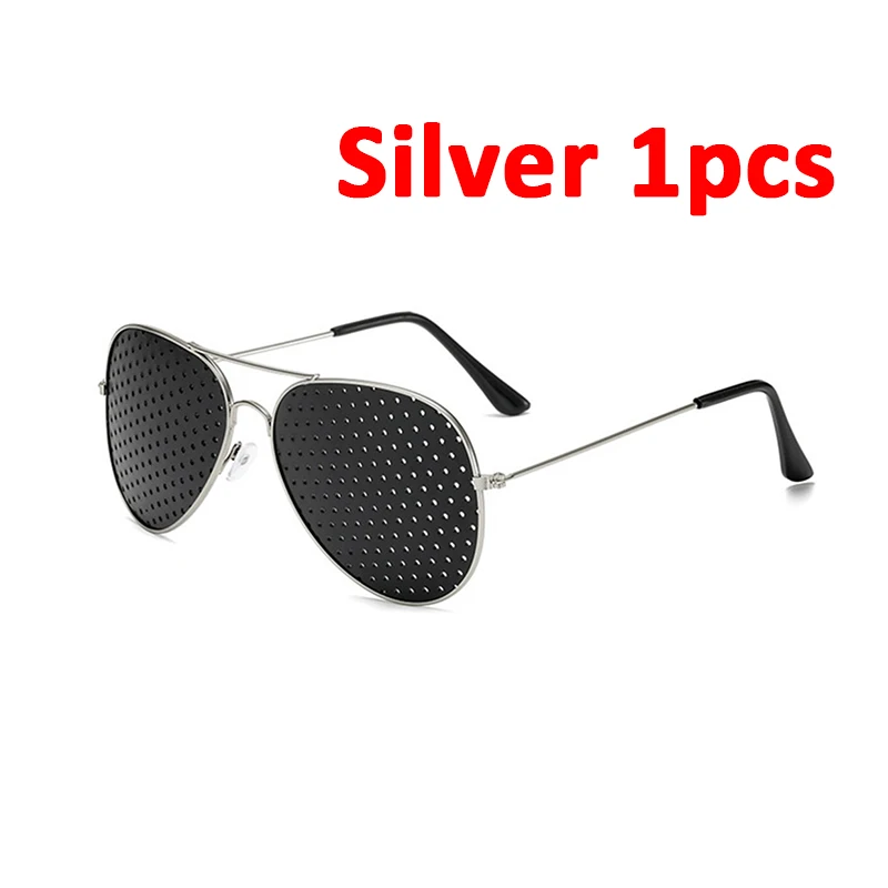 1 Uds. Gafas con agujeros para miopía, gafas de sol estenopeicas, ejercicio ocular, mejora la vista, curación Natural, cuidado de la visión: YELLOW