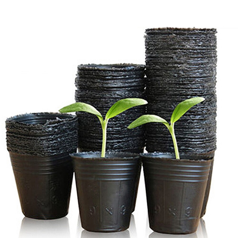 50pcs Plant Flower Pots Nursery Seedlings Pot Universal Soft Flower Plants Container Seed Starting Pots For Home Garden