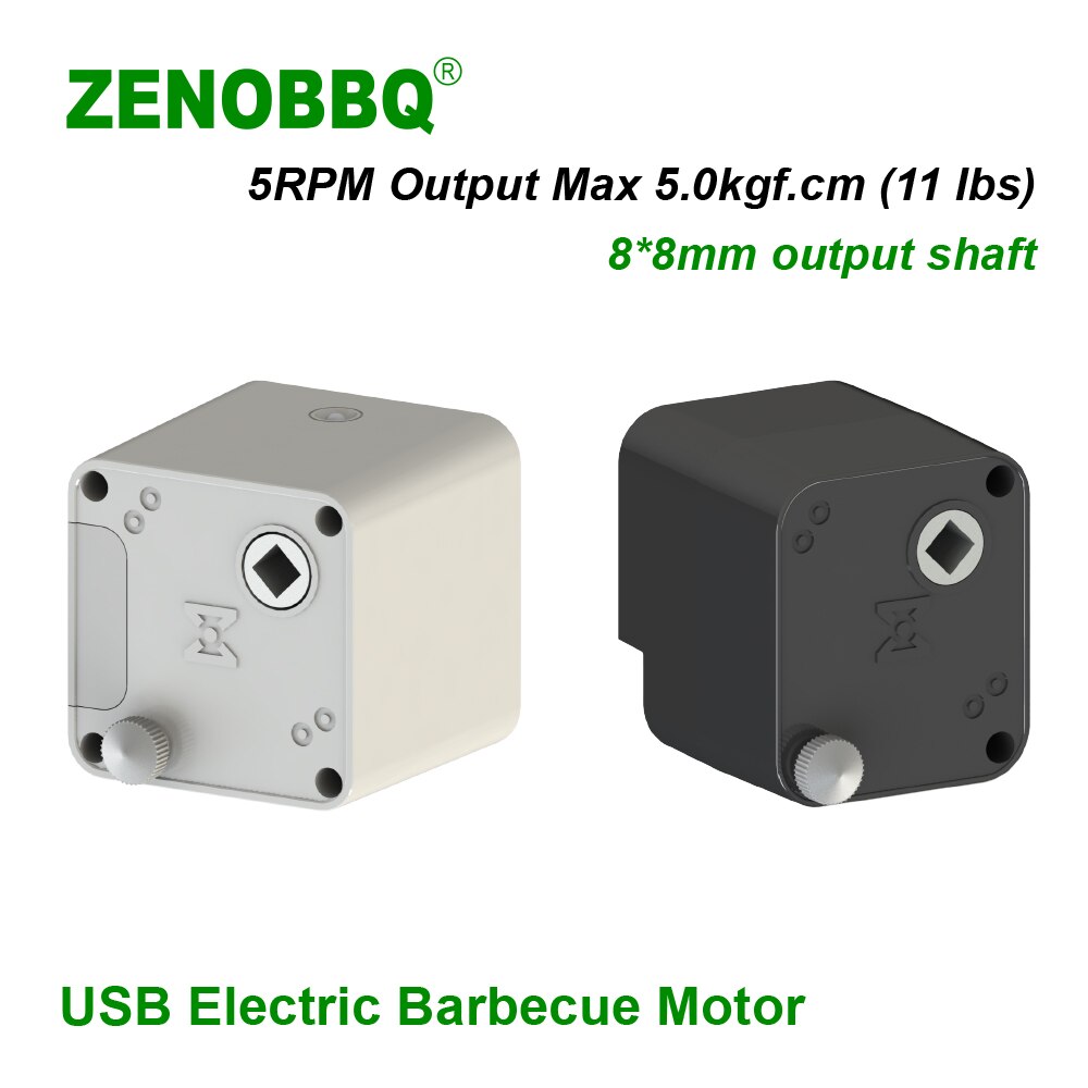 Zenobbq bbq motor usb elektrisk grill motor rotisserie rotator utomhus spott tillbehör  dc 5v batteri med 5 rpm utgång