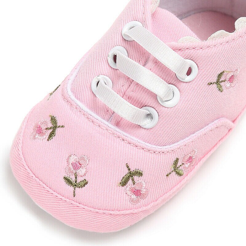 Baby sneakers børn flade sko spædbørn børn baby piger drenge solid stretch blomst sport run sneakers sko