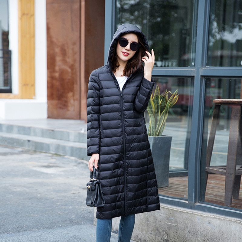 Winter Frauen 90% Weiße Ente Unten Parka Süssigkeit Farbe Weichen Jacken Frauen Lange Ente Unten Jacke Outwear Ultraleicht Mit Kapuze mäntel