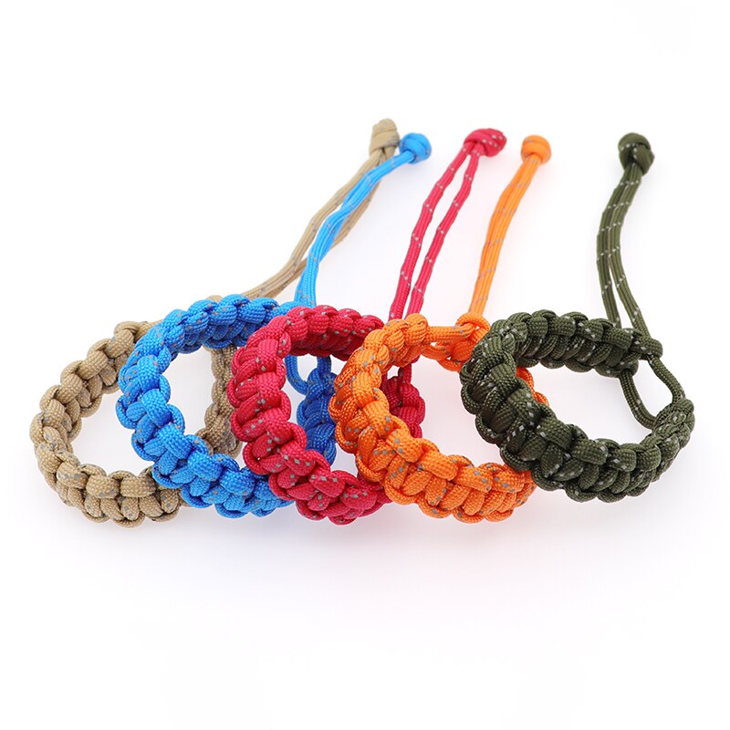 Adjustable Reflective Paracord Bracelet Handmade Braided Survival Bracelet