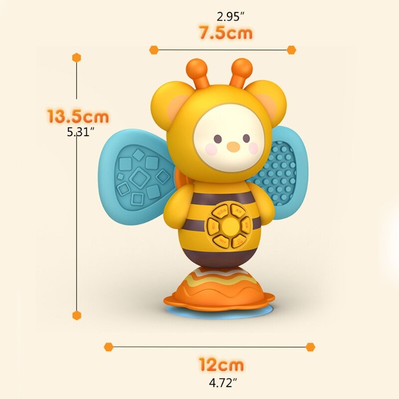 Musical Toys with Soft Bee Wings Light Sound Educational Sensory Development Activity Center Birthday for Toddlers D5QA