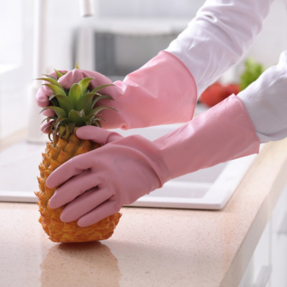 Kitchen Waterproof Rubber Gloves Latex Thin Section Durable Dishwashing Laundry Housework Cleaning Gloves