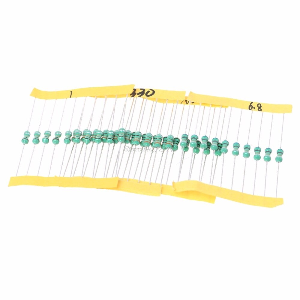120Pcs 1/2W 0410 12 Werte 1UH-1MH Sortiment Assorted Farbe Rad Induktivitäten Set