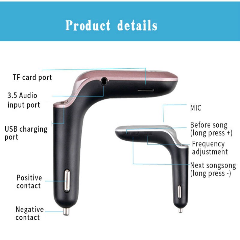 Earldom voiture FM Radio MP3 véhicule Bluetooth appel main libre carte SD disque USB jouer