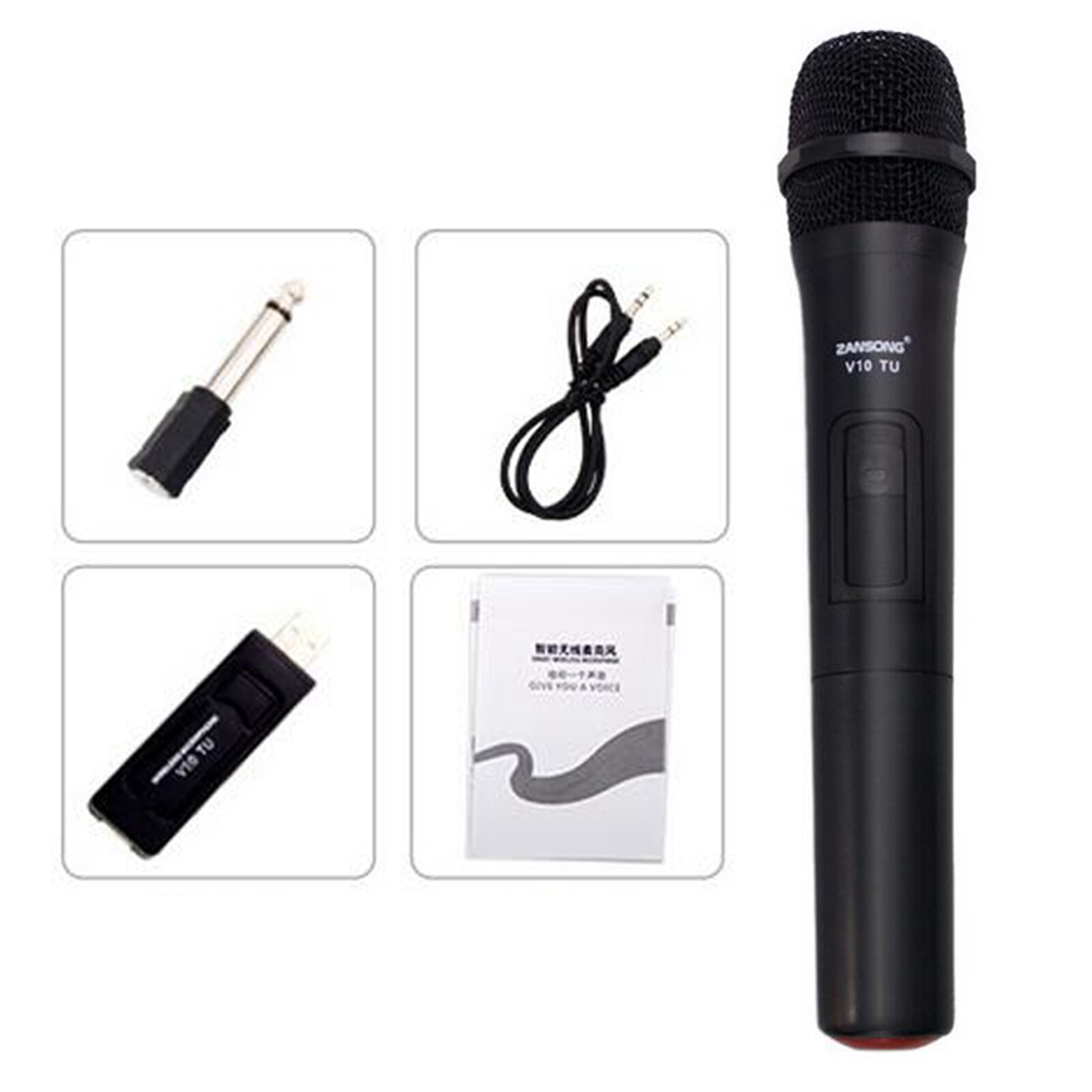 Portable Handheld VHF Wireless Handheld Microphone System with Receiver