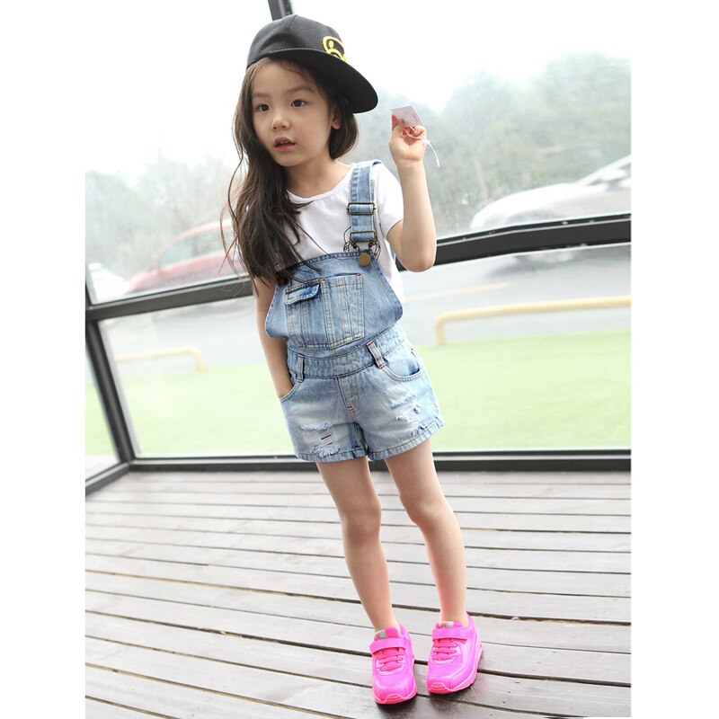ropa de verano para niños, monos para niñas, vaquero liso para niñas, pantalones vaqueros para Niñas Grandes, pantalones cortos informales para niños, monos