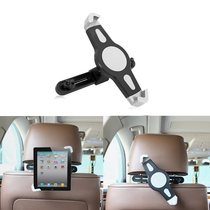 Soporte para Tablet y coche para Ipad 2/3/4 Air Pro de 7 a 11 pulgadas, soporte Universal para GPS, soporte para asiento trasero, montaje para coche con rotación de 360: 004 Gray