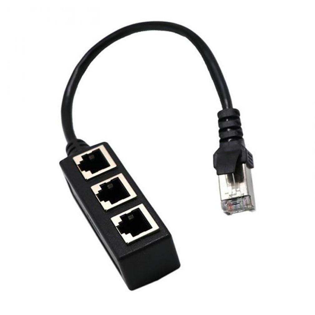 Prachtig Ontworpen Duurzaam 1 Tot 3 Poort Ethernet Switch RJ45 Y Splitter Adapter Kabel Voor Cat 5/Kat 6 lan