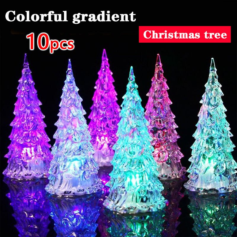 Beautiful Colorful Glow Christmas Snowman LED Lights Pretty Lovely Lamp Christmas Tree Ornaments: 10 pcs B