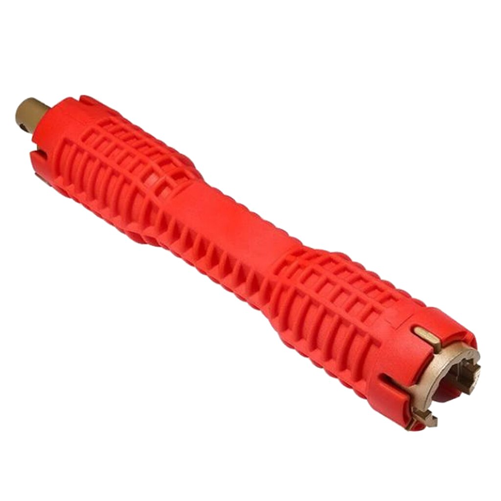 Clé à douille pour robinet et évier, outil polyvalent rouge