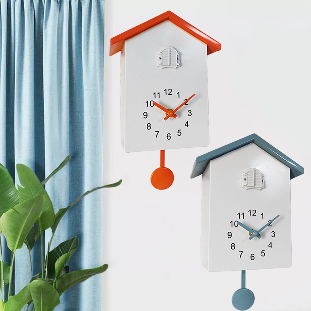 Cuckoo Wall Clock Birds Sounds Pendulum Clock Desktop Cabinet Clocks Watch