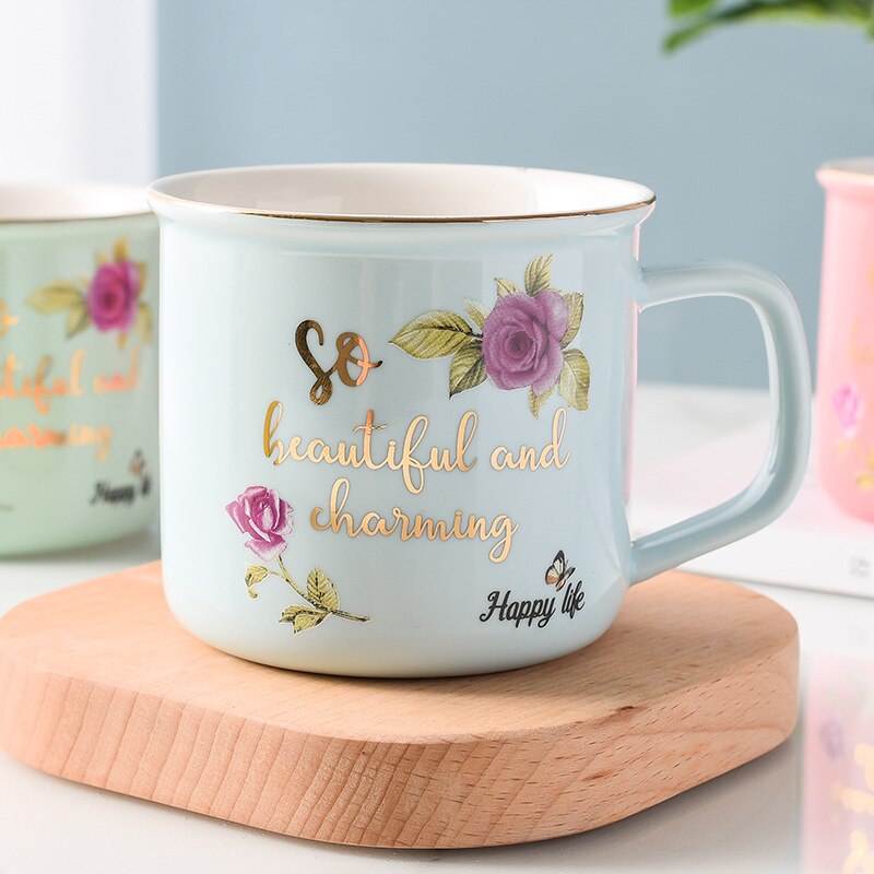 Gullemalje krus, kaffemelk kopper hånd keramisk kopp minimalistiske keramiske krus, par kaffekopp drinkware