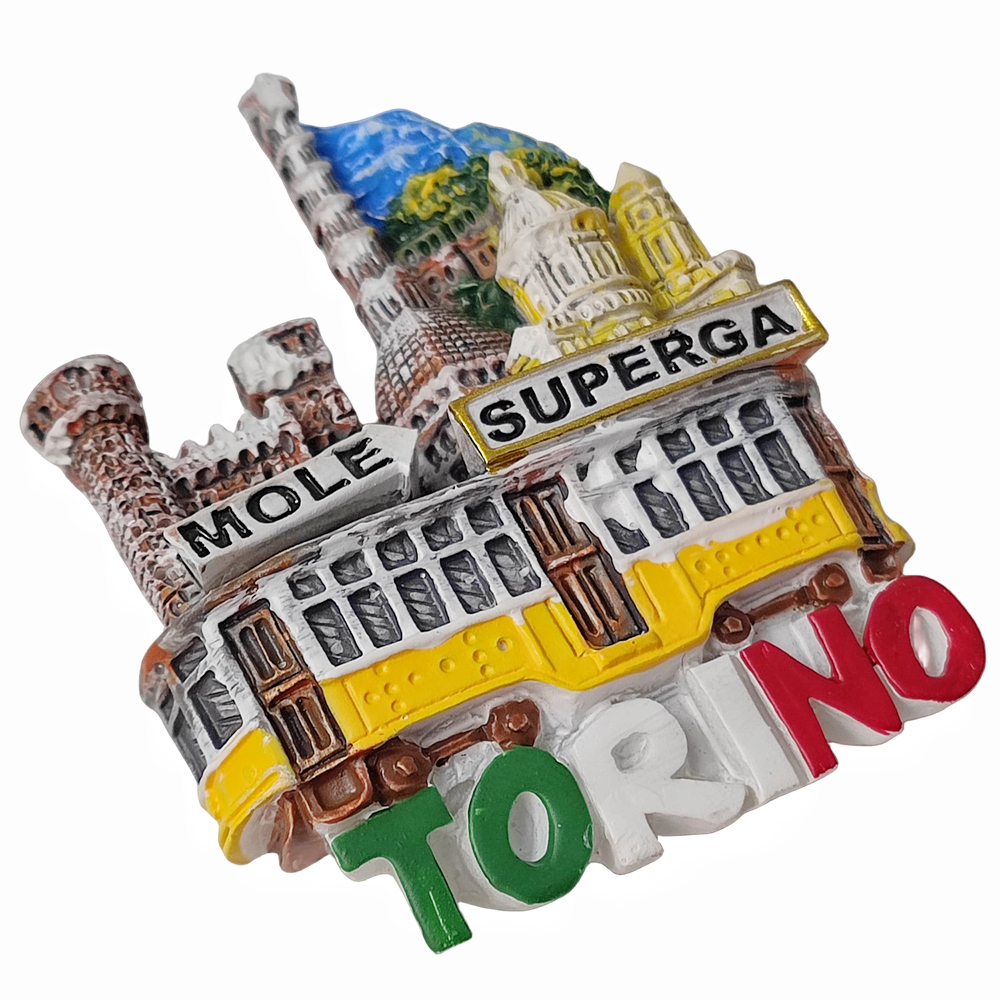 Torino Italy 3D Fridge Magnet Souvenir ,Resin Handmade Torino Refrigerator Magnet Home Decoration Collection